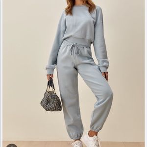 Reformation classic sweatshirt and boyfriend sweatpants